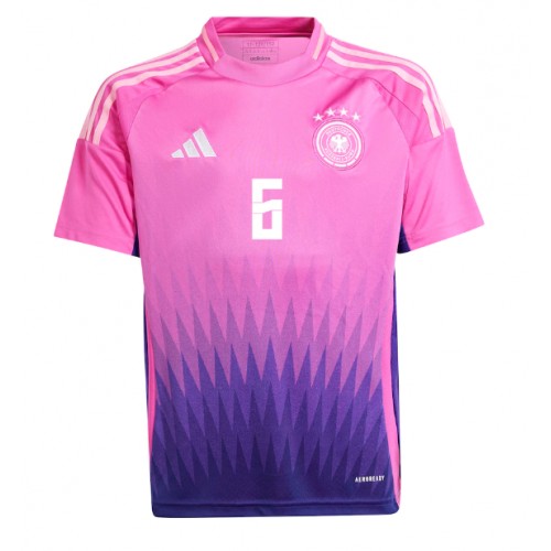 Echipament fotbal Germania Joshua Kimmich #6 Tricou Deplasare European 2024 maneca scurta Echipament fotbal Germania Joshua Kimmich #6 Tricou Deplasare European 2024 maneca scurta
