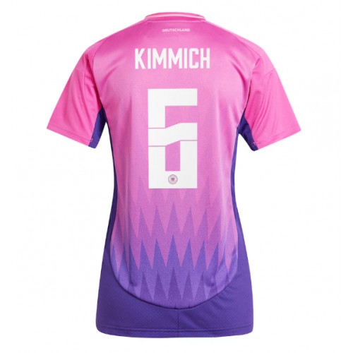 Echipament fotbal Germania Joshua Kimmich #6 Tricou Deplasare European 2024 pentru femei maneca scurta Echipament fotbal Germania Joshua Kimmich #6 Tricou Deplasare European 2024 pentru femei maneca scurta