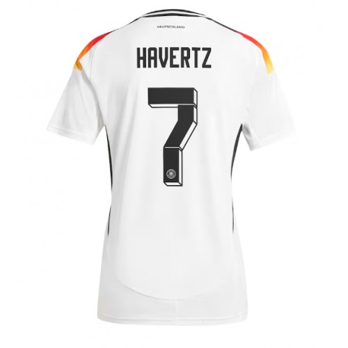 Echipament fotbal Germania Kai Havertz #7 Tricou Acasa European 2024 pentru femei maneca scurta Echipament fotbal Germania Kai Havertz #7 Tricou Acasa European 2024 pentru femei maneca scurta