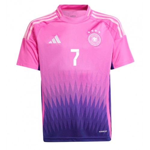 Echipament fotbal Germania Kai Havertz #7 Tricou Deplasare European 2024 maneca scurta Echipament fotbal Germania Kai Havertz #7 Tricou Deplasare European 2024 maneca scurta
