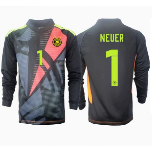Echipament fotbal Germania Manuel Neuer #1 Portar Tricou Acasa European 2024 maneca lunga Echipament fotbal Germania Manuel Neuer #1 Portar Tricou Acasa European 2024 maneca lunga