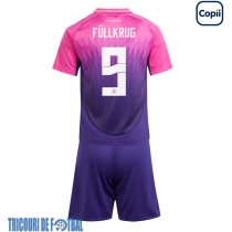 Echipament fotbal Germania Niclas Fullkrug #9 Tricou Deplasare European 2024 pentru copii maneca scurta (+ Pantaloni scurti)