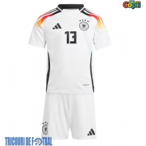 Echipament fotbal Germania Thomas Muller #13 Tricou Acasa European 2024 pentru copii maneca scurta (+ Pantaloni scurti)