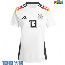 Echipament fotbal Germania Thomas Muller #13 Tricou Acasa European 2024 pentru femei maneca scurta
