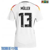 Echipament fotbal Germania Thomas Muller #13 Tricou Acasa European 2024 pentru femei maneca scurta