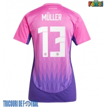 Echipament fotbal Germania Thomas Muller #13 Tricou Deplasare European 2024 pentru femei maneca scurta