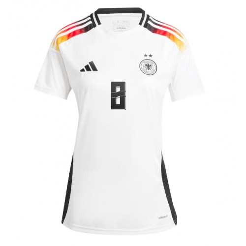 Echipament fotbal Germania Toni Kroos #8 Tricou Acasa European 2024 pentru femei maneca scurta Echipament fotbal Germania Toni Kroos #8 Tricou Acasa European 2024 pentru femei maneca scurta