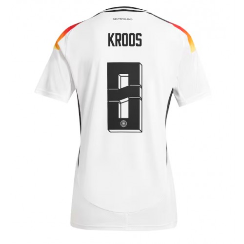 Echipament fotbal Germania Toni Kroos #8 Tricou Acasa European 2024 pentru femei maneca scurta Echipament fotbal Germania Toni Kroos #8 Tricou Acasa European 2024 pentru femei maneca scurta