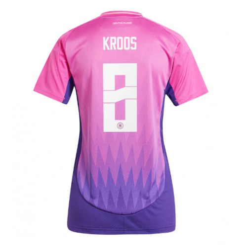 Echipament fotbal Germania Toni Kroos #8 Tricou Deplasare European 2024 pentru femei maneca scurta Echipament fotbal Germania Toni Kroos #8 Tricou Deplasare European 2024 pentru femei maneca scurta