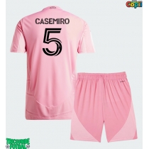 Echipament fotbal Inter Miami Casemiro #5 Tricou Acasa 2026-27 pentru copii maneca scurta (+ Pantaloni scurti)