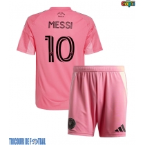 Echipament fotbal Inter Miami Lionel Messi #10 Tricou Acasa 2025-26 pentru copii maneca scurta (+ Pantaloni scurti)