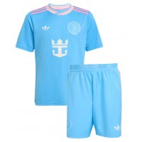 Echipament fotbal Inter Miami Lionel Messi #10 Tricou Treilea 2025-26 pentru copii maneca scurta (+ Pantaloni scurti)