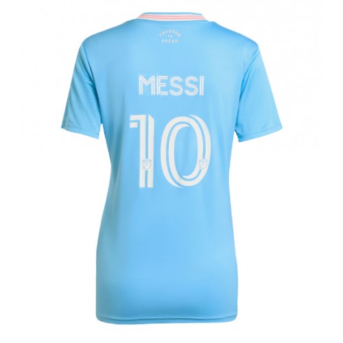Echipament fotbal Inter Miami Lionel Messi #10 Tricou Treilea 2025-26 pentru femei maneca scurta Echipament fotbal Inter Miami Lionel Messi #10 Tricou Treilea 2025-26 pentru femei maneca scurta