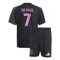 Echipament fotbal Inter Miami Rodrigo De Paul #7 Tricou Deplasare 2025-26 pentru copii maneca scurta (+ Pantaloni scurti)