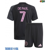 Echipament fotbal Inter Miami Rodrigo De Paul #7 Tricou Deplasare 2025-26 pentru copii maneca scurta (+ Pantaloni scurti)