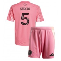 Echipament fotbal Inter Miami Sergio Busquets #5 Tricou Acasa 2025-26 pentru copii maneca scurta (+ Pantaloni scurti)
