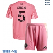 Echipament fotbal Inter Miami Sergio Busquets #5 Tricou Acasa 2025-26 pentru copii maneca scurta (+ Pantaloni scurti)