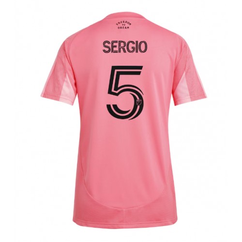 Echipament fotbal Inter Miami Sergio Busquets #5 Tricou Acasa 2025-26 pentru femei maneca scurta Echipament fotbal Inter Miami Sergio Busquets #5 Tricou Acasa 2025-26 pentru femei maneca scurta