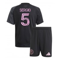 Echipament fotbal Inter Miami Sergio Busquets #5 Tricou Deplasare 2025-26 pentru copii maneca scurta (+ Pantaloni scurti)