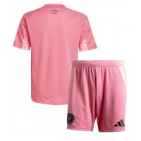 Echipament fotbal Inter Miami Tricou Acasa 2025-26 pentru copii maneca scurta (+ Pantaloni scurti)