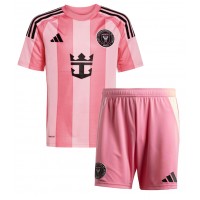 Echipament fotbal Inter Miami Tricou Acasa 2025-26 pentru copii maneca scurta (+ Pantaloni scurti)