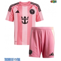 Echipament fotbal Inter Miami Tricou Acasa 2025-26 pentru copii maneca scurta (+ Pantaloni scurti)