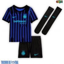 Echipament fotbal Inter Milan Alessandro Bastoni #95 Tricou Acasa 2025-26 pentru copii maneca scurta (+ Pantaloni scurti)
