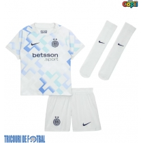 Echipament fotbal Inter Milan Alessandro Bastoni #95 Tricou Deplasare 2025-26 pentru copii maneca scurta (+ Pantaloni scurti)