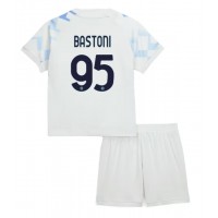 Echipament fotbal Inter Milan Alessandro Bastoni #95 Tricou Deplasare 2025-26 pentru copii maneca scurta (+ Pantaloni scurti)