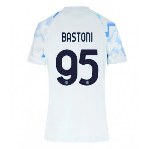Echipament fotbal Inter Milan Alessandro Bastoni #95 Tricou Deplasare 2025-26 pentru femei maneca scurta Echipament fotbal Inter Milan Alessandro Bastoni #95 Tricou Deplasare 2025-26 pentru femei maneca scurta