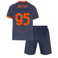Echipament fotbal Inter Milan Alessandro Bastoni #95 Tricou Treilea 2025-26 pentru copii maneca scurta (+ Pantaloni scurti)