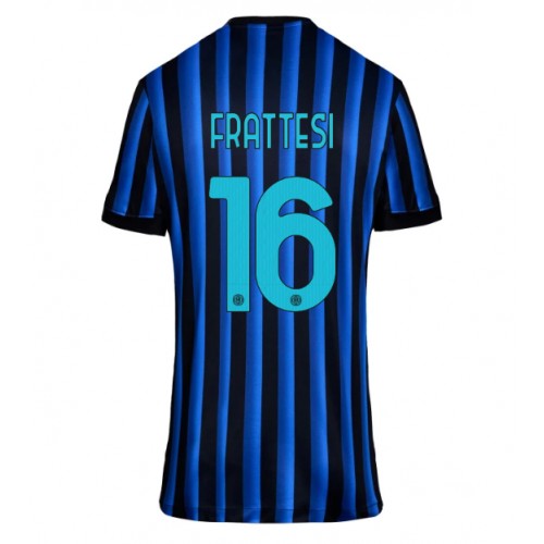 Echipament fotbal Inter Milan Davide Frattesi #16 Tricou Acasa 2025-26 pentru femei maneca scurta Echipament fotbal Inter Milan Davide Frattesi #16 Tricou Acasa 2025-26 pentru femei maneca scurta
