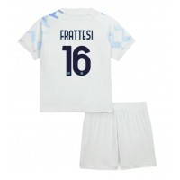 Echipament fotbal Inter Milan Davide Frattesi #16 Tricou Deplasare 2025-26 pentru copii maneca scurta (+ Pantaloni scurti)