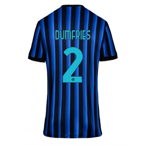 Echipament fotbal Inter Milan Denzel Dumfries #2 Tricou Acasa 2025-26 pentru femei maneca scurta Echipament fotbal Inter Milan Denzel Dumfries #2 Tricou Acasa 2025-26 pentru femei maneca scurta