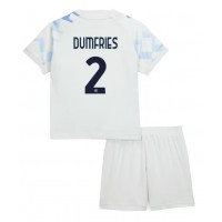 Echipament fotbal Inter Milan Denzel Dumfries #2 Tricou Deplasare 2025-26 pentru copii maneca scurta (+ Pantaloni scurti)