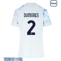 Echipament fotbal Inter Milan Denzel Dumfries #2 Tricou Deplasare 2025-26 pentru femei maneca scurta