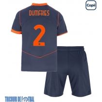 Echipament fotbal Inter Milan Denzel Dumfries #2 Tricou Treilea 2025-26 pentru copii maneca scurta (+ Pantaloni scurti)