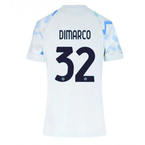 Echipament fotbal Inter Milan Federico Dimarco #32 Tricou Deplasare 2025-26 pentru femei maneca scurta Echipament fotbal Inter Milan Federico Dimarco #32 Tricou Deplasare 2025-26 pentru femei maneca scurta