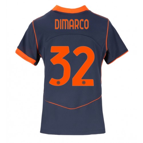 Echipament fotbal Inter Milan Federico Dimarco #32 Tricou Treilea 2025-26 pentru femei maneca scurta Echipament fotbal Inter Milan Federico Dimarco #32 Tricou Treilea 2025-26 pentru femei maneca scurta