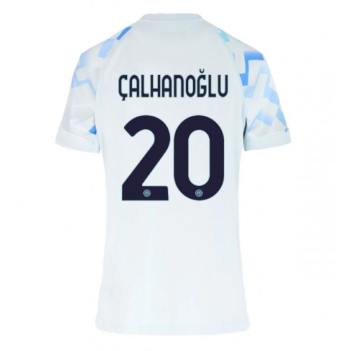 Echipament fotbal Inter Milan Hakan Calhanoglu #20 Tricou Deplasare 2025-26 pentru femei maneca scurta Echipament fotbal Inter Milan Hakan Calhanoglu #20 Tricou Deplasare 2025-26 pentru femei maneca scurta