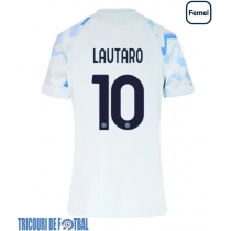 Echipament fotbal Inter Milan Lautaro Martinez #10 Tricou Deplasare 2025-26 pentru femei maneca scurta
