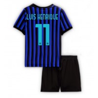 Echipament fotbal Inter Milan Luis Henrique #11 Tricou Acasa 2025-26 pentru copii maneca scurta (+ Pantaloni scurti)