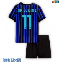 Echipament fotbal Inter Milan Luis Henrique #11 Tricou Acasa 2025-26 pentru copii maneca scurta (+ Pantaloni scurti)