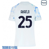 Echipament fotbal Inter Milan Manuel Akanji #25 Tricou Deplasare 2025-26 pentru femei maneca scurta