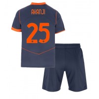 Echipament fotbal Inter Milan Manuel Akanji #25 Tricou Treilea 2025-26 pentru copii maneca scurta (+ Pantaloni scurti)