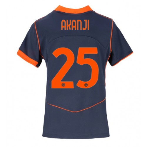 Echipament fotbal Inter Milan Manuel Akanji #25 Tricou Treilea 2025-26 pentru femei maneca scurta Echipament fotbal Inter Milan Manuel Akanji #25 Tricou Treilea 2025-26 pentru femei maneca scurta