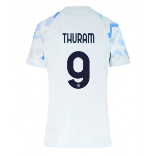Echipament fotbal Inter Milan Marcus Thuram #9 Tricou Deplasare 2025-26 pentru femei maneca scurta Echipament fotbal Inter Milan Marcus Thuram #9 Tricou Deplasare 2025-26 pentru femei maneca scurta