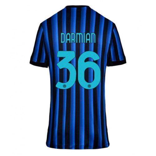Echipament fotbal Inter Milan Matteo Darmian #36 Tricou Acasa 2025-26 pentru femei maneca scurta Echipament fotbal Inter Milan Matteo Darmian #36 Tricou Acasa 2025-26 pentru femei maneca scurta