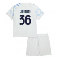 Echipament fotbal Inter Milan Matteo Darmian #36 Tricou Deplasare 2025-26 pentru copii maneca scurta (+ Pantaloni scurti)