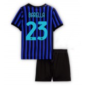 Echipament fotbal Inter Milan Nicolo Barella #23 Tricou Acasa 2025-26 pentru copii maneca scurta (+ Pantaloni scurti)